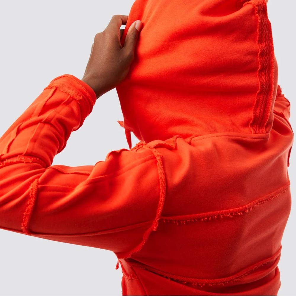 Born Primitive The Stitch Cropped Hoodie Sweatshirt Orange Women’s size small - Picture 5 of 13